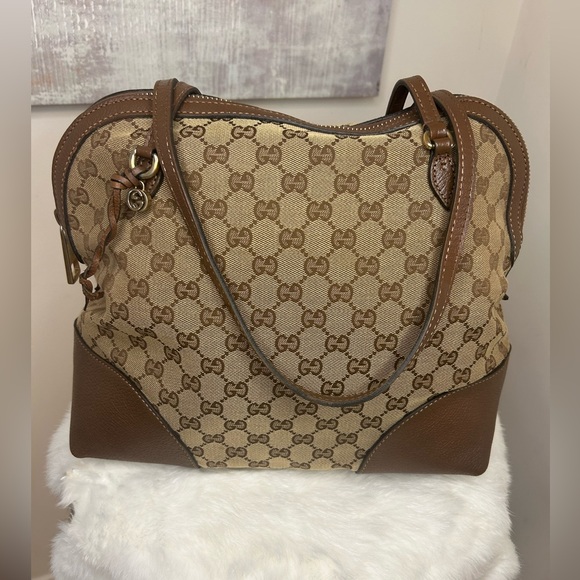 🔥🔥🔥 GUCCI MONOGRAM BREE DOME SATCHEL!🔥🔥 - Picture 1 of 8